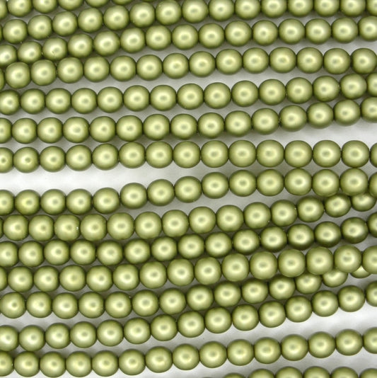 120 x 4mm round pearls in Spring Bud Satin