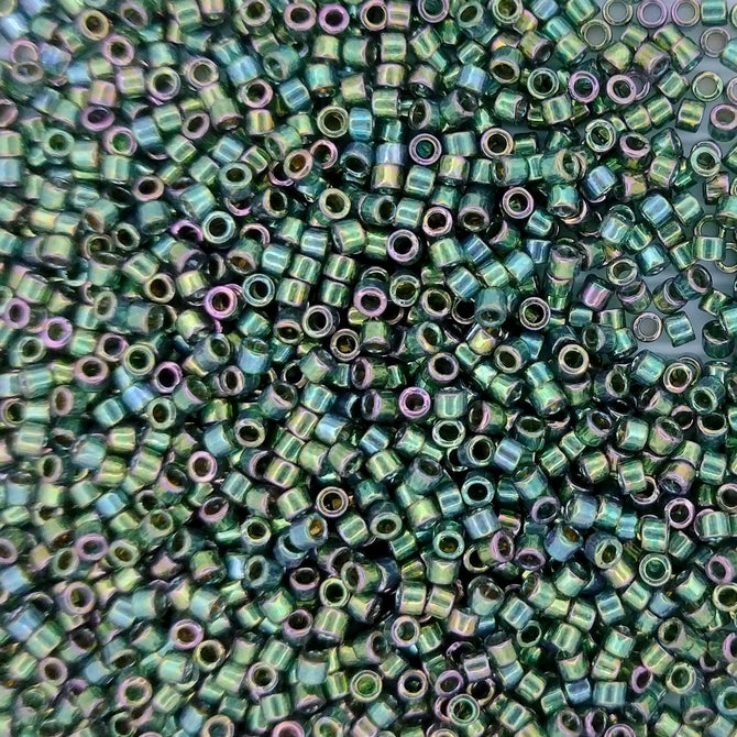DB0125 - 1g Size 11/0 delicas in Emerald Gold Lustre