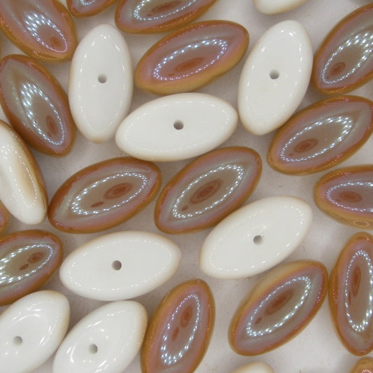 Cab94 - 4 x oval cabochons in Alabaster Celsian (Modern) 9x16mm