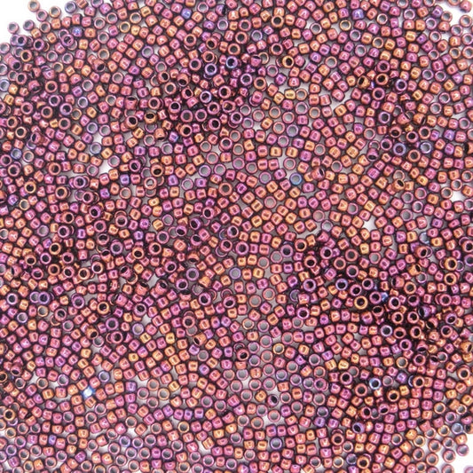 0502 - 5g Size 15/0 Toho seed beads in Higher Metallic Amethyst