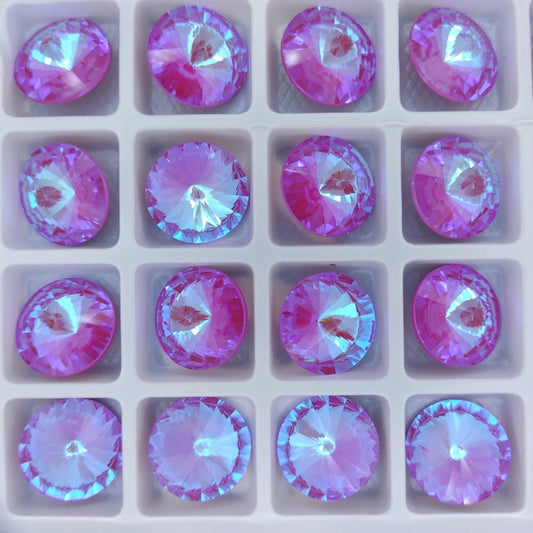 14mm rivoli in Crystal Lotus Pink Delite (Aurora)