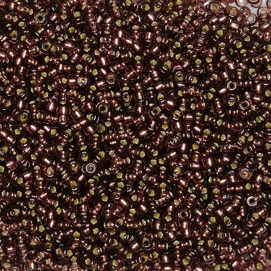 4280 - 10g Size 11/0 Miyuki seed beads in Duracoat Silver lined Plum