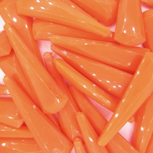 Pair of plastic drops in Orange (1980s) 12x38mm