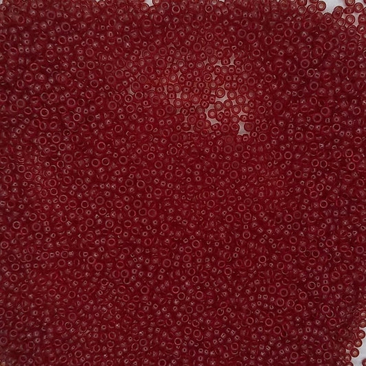 0141 - 5g Size 15/0 Miyuki seed beads in Transparent Ruby Red