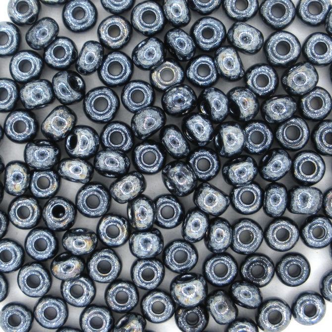 10g Size 5/0 Czech Seed beads in Gunmetal