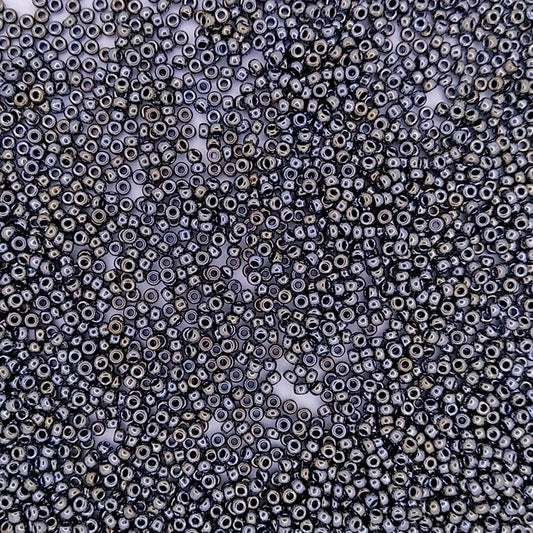 0464 - 10g Size 11/0 Miyuki seed beads in Light Gunmetal