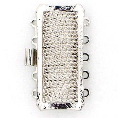 Claspgarten Silver clasp with 5 rows 13726 - 26.5x12mm