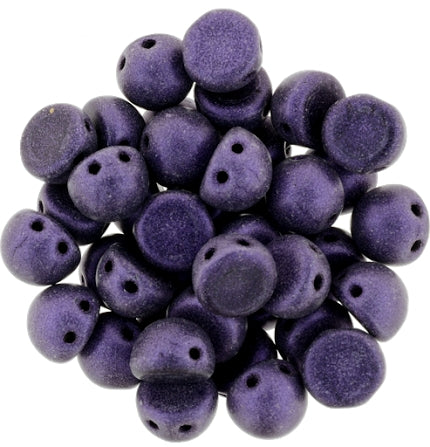 10 x CzechMate cabochons in Metallic Suede Purple