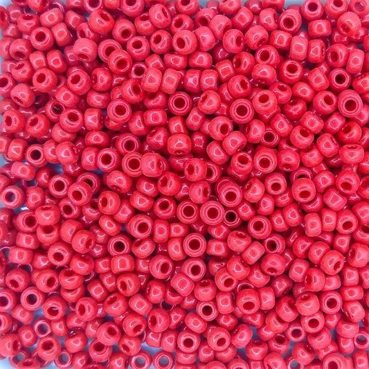 0408 - 10g Size 8/0 Miyuki seed beads in Opaque Dark Red