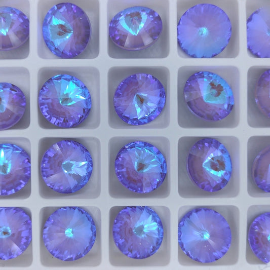 14mm rivoli in Crystal Violet Delite (Aurora)