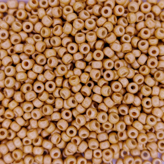 4202F - 10g Size 8/0 Miyuki seed beads in Duracoat Galvanised Matt Gold