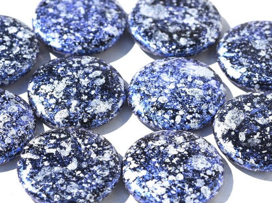 18mm Extra Low cabochon in Tweedy Blue