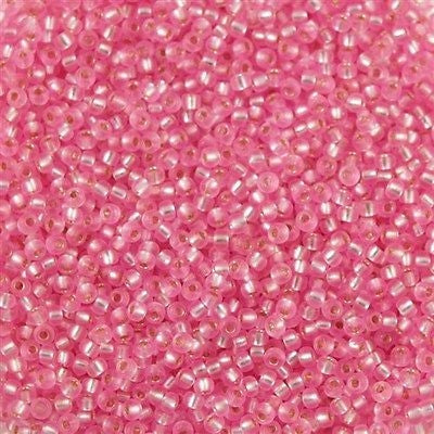 0022 - 10g Size 11/0 Miyuki seed beads in Silver lined Pink