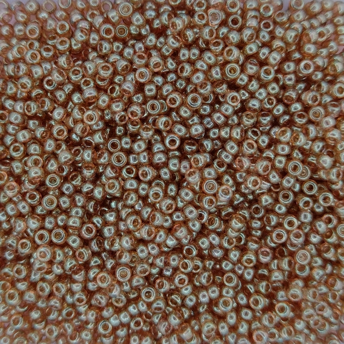 0310 - 10g Size 11/0 Miyuki seed beads in Peach Topaz Gold Lustre