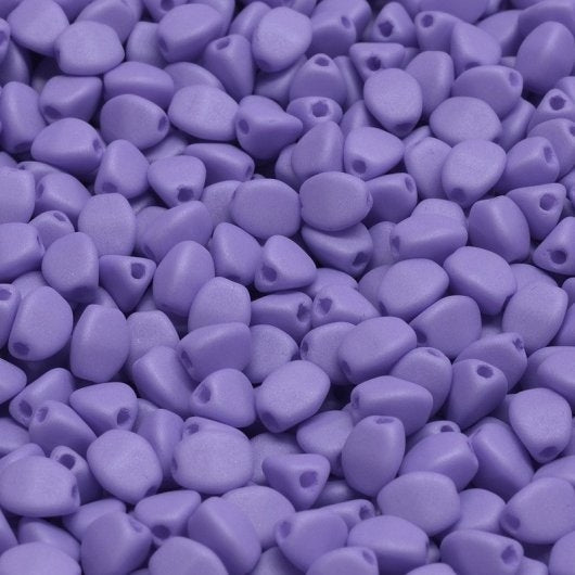 50 x pinch beads in Matt Silk Violet (3x5mm)