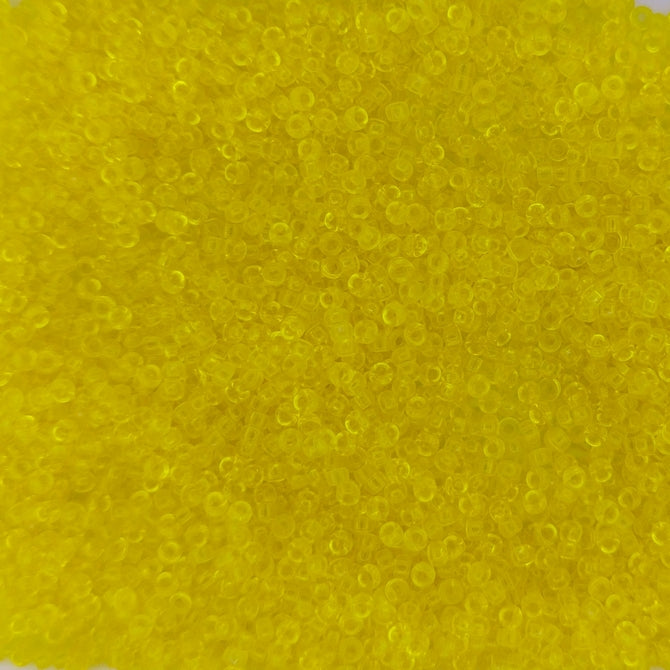 0136 - 5g Size 15/0 Miyuki seed beads in Transparent Yellow