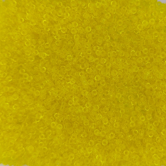 0136 - 5g Size 15/0 Miyuki seed beads in Transparent Yellow