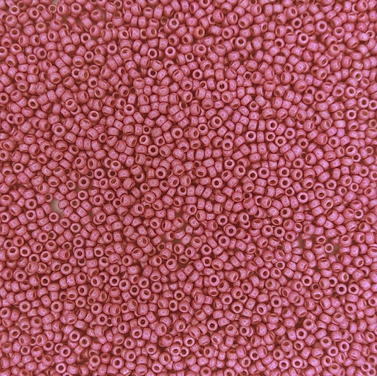 4210F - 10g Size 11/0 Miyuki seed beads in Matt Duracoat Galvanised Hot Pink