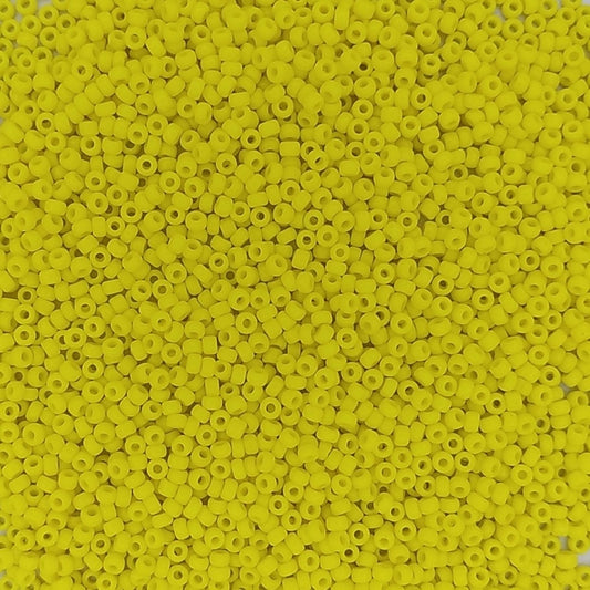 0404 - 10g Size 11/0 Miyuki seed beads in Opaque Yellow
