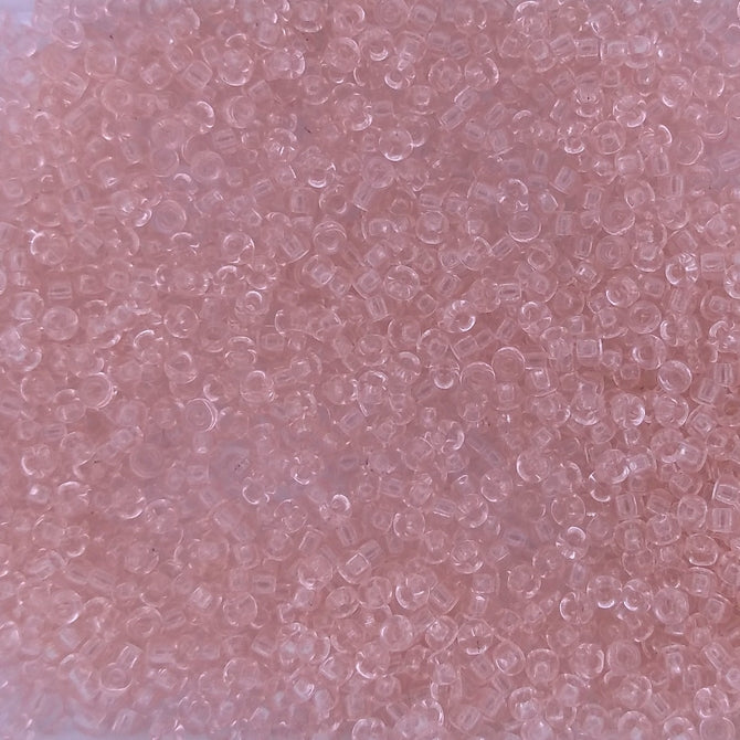 0155 - 10g Size 11/0 Miyuki seed beads in Transparent Light Tea Rose
