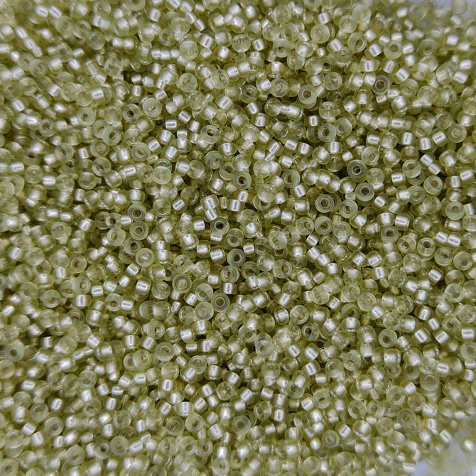 1631 - 25g Size 15/0 Miyuki seed beads in SF Silver lined Saffron