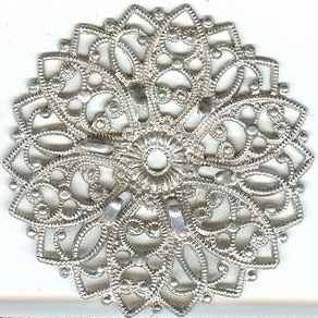 M13 - 3.4cm filigree disc in Silver (1950s)