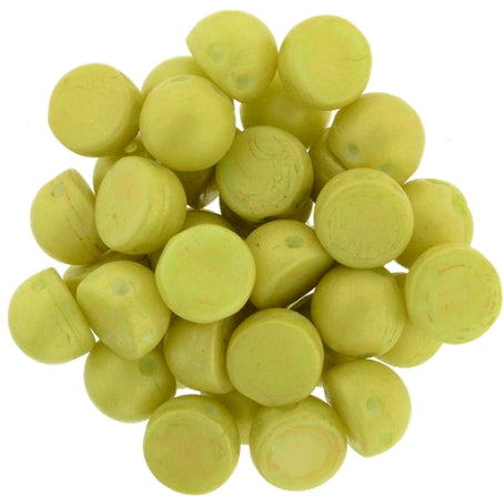 10 x CzechMate cabochons in Pacifica Honeydew