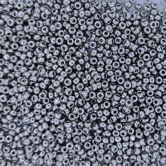 0190 - 25g Size 11/0 Miyuki seed beads in Nickel Plated