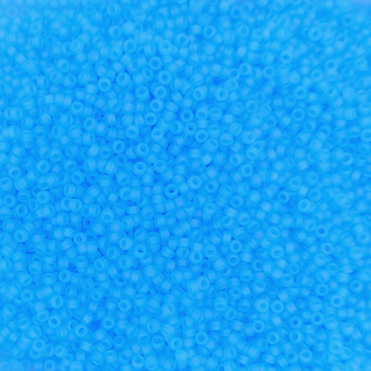 0148FR - 5g Size 15/0 Miyuki seed beads in Matt Transparent Aqua AB