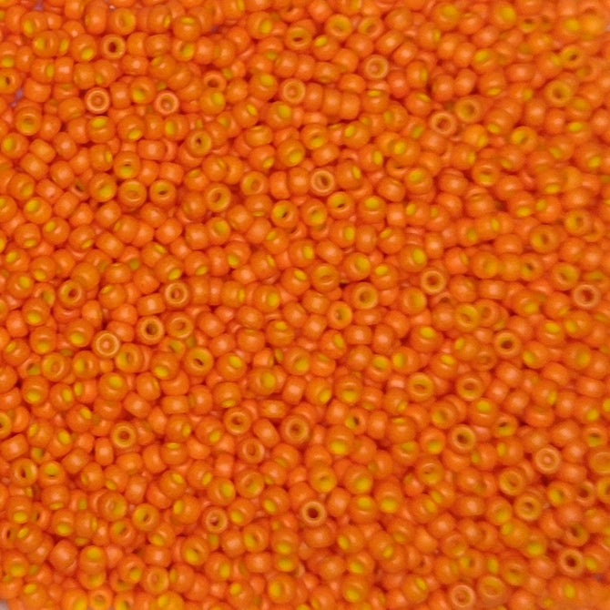 2042 - 50g Size 11/0 Miyuki seed beads in Special dyed Harvest Orange