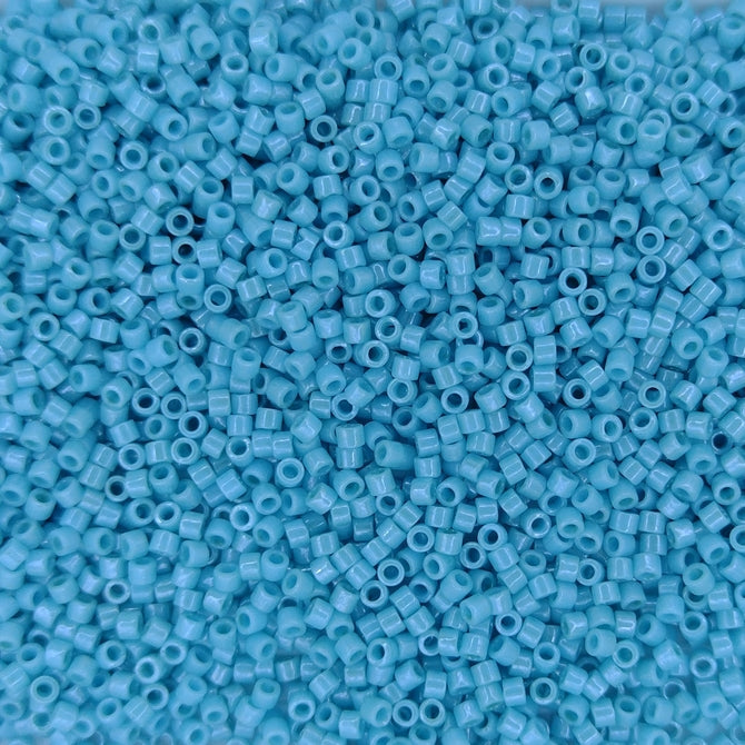 DB0217 - 1g Size 11/0 delicas in Opaque Turquoise Green Lustre