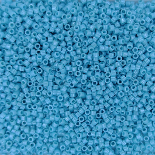 DB0217 - 1g Size 11/0 delicas in Opaque Turquoise Green Lustre