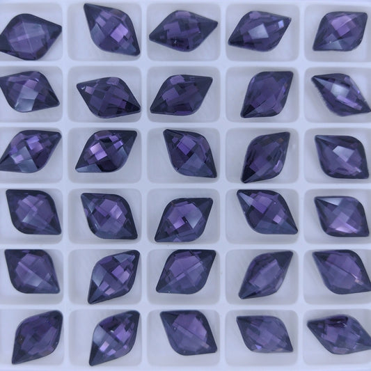 14x9mm Lemon Fancy Stone in Amethyst (Aurora)