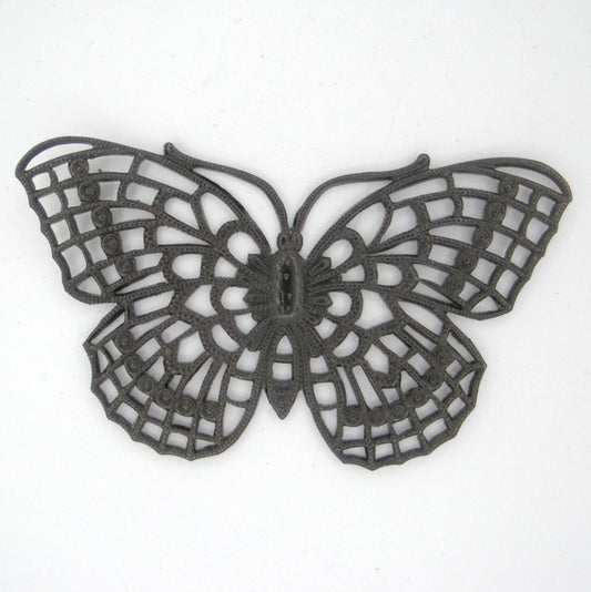 M81 - 5.1cm Filigree butterfly pressing in Black (modern)