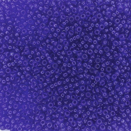 0151 - 50g Size 11/0 Miyuki seed beads in Transparent Cobalt