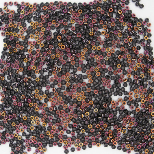 55040 - 5g Size 15/0 Miyuki seed beads in Black Sliperit