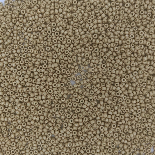 4204F - 10g Size 11/0 Miyuki seed beads in Matt Duracoat Galvanised Champagne