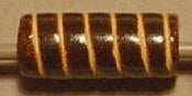CTB-18-C carved tube bead in Brown from Golem Studio