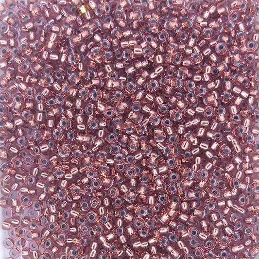 0978 - 5g Size 11/0 Miyuki seed beads in Copper lined Pale Amethyst