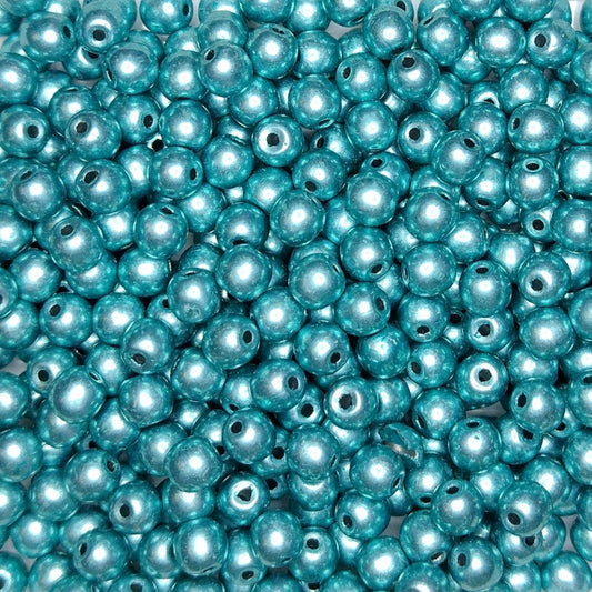 50 x 4mm round beads in Saturated Metallic Island Paradise