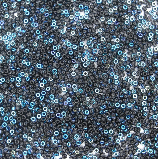 4555 - 5g Size 15/0 Miyuki seed beads in Black AB