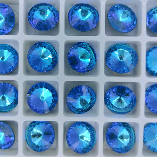 14mm rivoli in Crystal Royal Blue Delite (Aurora)