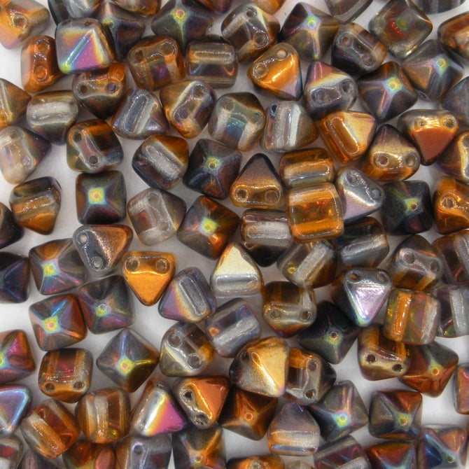 10 x 6mm pyramids in Magic Copper