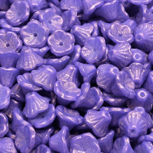 25 x flower cups in Gold Shine Purple (7x5mm)