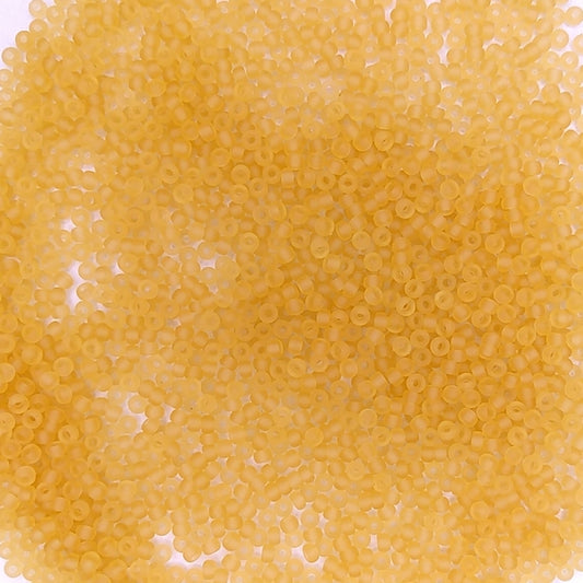 0132F - 10g Size 11/0 Miyuki seed beads in Matt Light Topaz