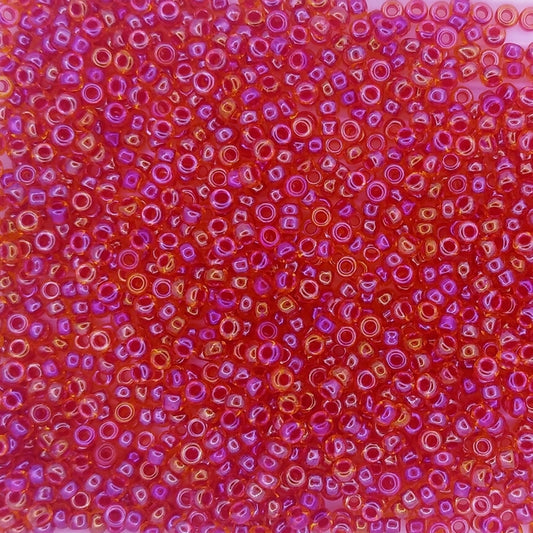 3528 - 10g Size 11/0 Miyuki seed beads in Fancy lined Siam
