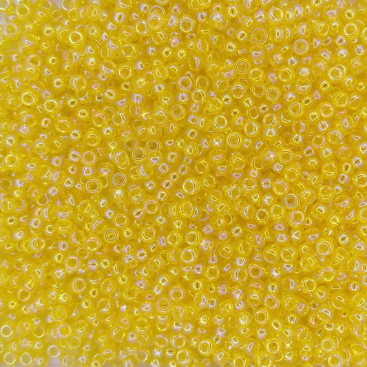 0252 - 50g Size 11/0 Miyuki seed beads in Transparent Yellow AB