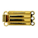 Claspgarten Gold clasp with 3 rows 12660n - 12x7.5mm