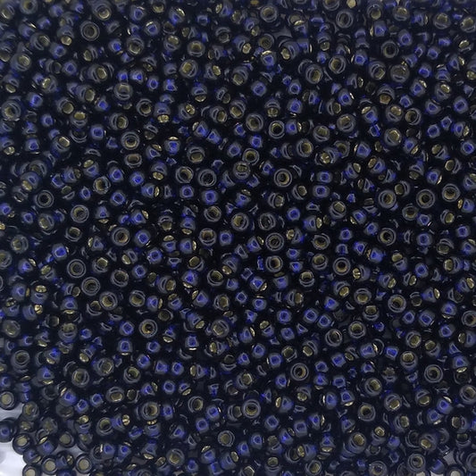 4282 - 10g Size 11/0 Miyuki seed beads in Silver lined Dark Navy Blue