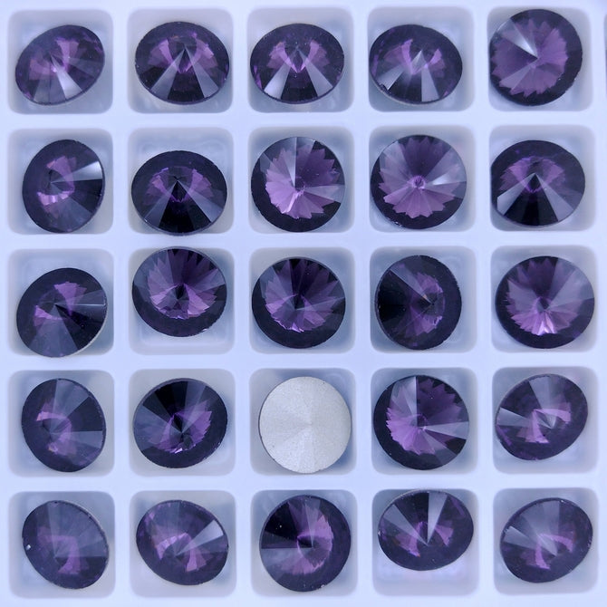 10.7mm rivoli in Amethyst (Aurora)